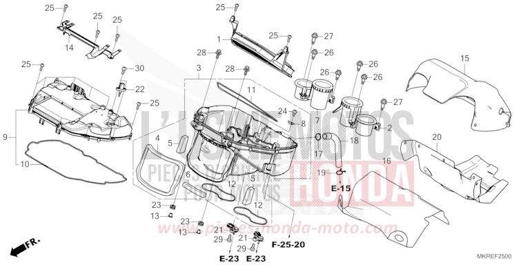 FILTRE A AIR de CBR1000RR SP SP1 SP2 MAT PEARL MORION BLACK (NHC33) 2024